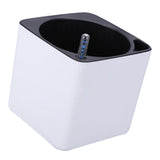 Maxbell 3Sizes Self Watering Planter Pot  for Herbs w/Water Level Indicator White