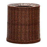 Maxbell Imitation Rattan Trash Can Light Luxury Open Top Dustbin Trendy Waste Basket L
