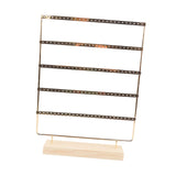 Maxbell 5 Tier Earring Display Stand Hanging Rack for Desktop Displaying Centerpiece Gold