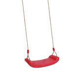 Maxbell Kids Swing Set Red Plastic Tree/Beam Swing Seat w.Rope+Hanging Strap+Snap Hook