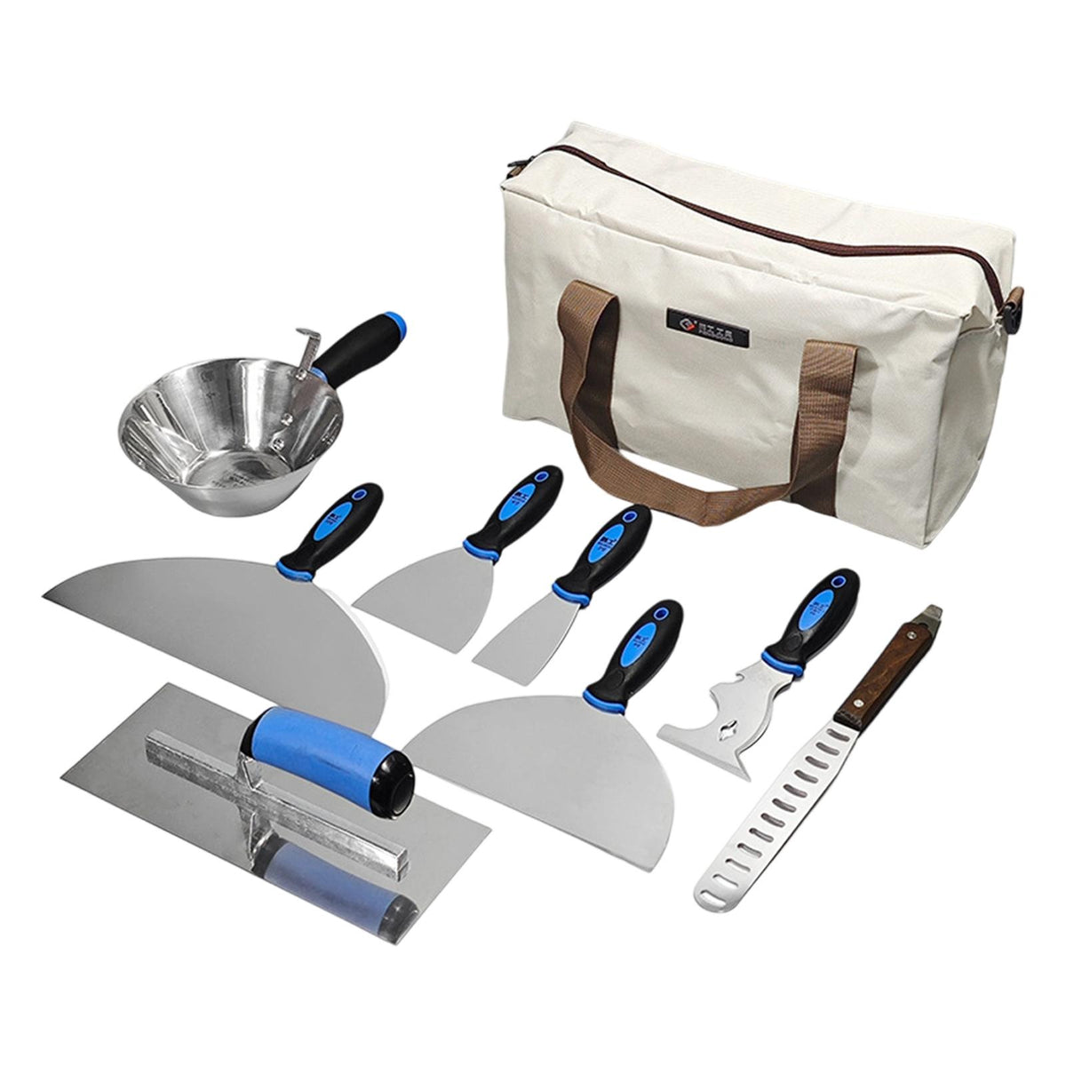 9 Pieces Drywall Hand Tool Kit Sturdy for Wallpaper Finishing Scraping Paint