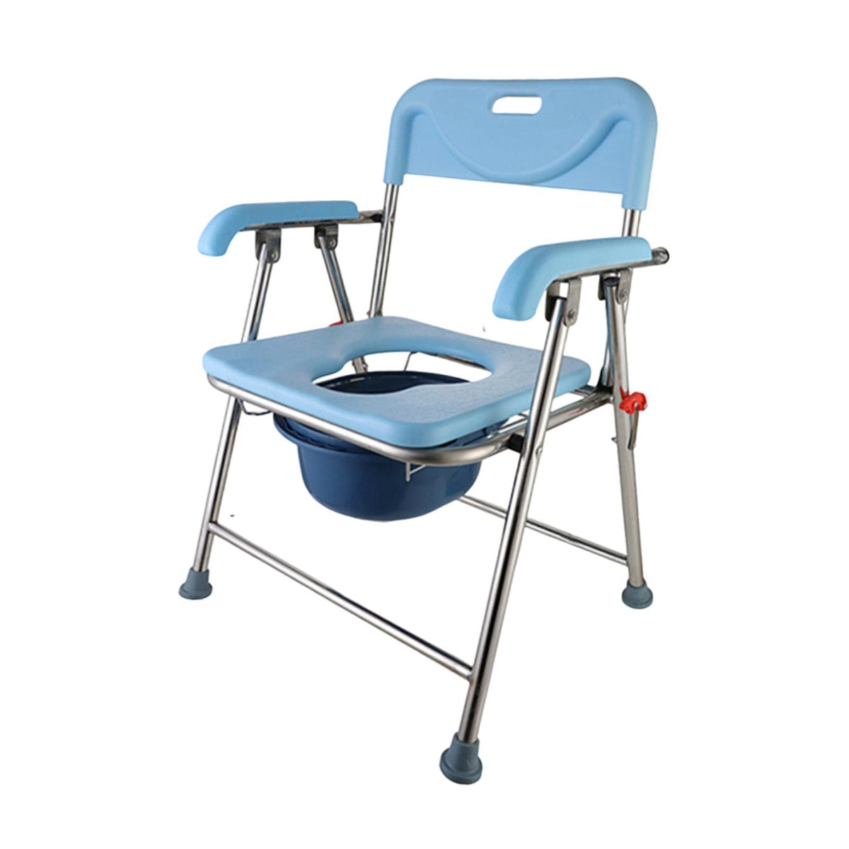 Maxbell Folding Bedside Commode Chair Sturdy Elderly Potty Chair for Adults Disabled