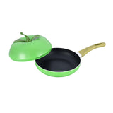 Maxbell Nonstick Frying Pan with Handle Induction Cooker Compatibility Round Skillet Apple Shaped