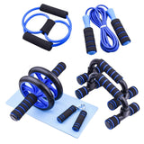 Maxbell Maxbell Muscle Trainer Ab Wheel Roller Hand Grip Knee Pad Training Workout 6Pcs