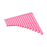 Maxbell 16 Pipe Pan Flute Educational C Key for Performance Musical Gift Music Lover Pink