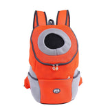Maxbell Maxbell Pet Dog Backpack Carrier Travel Note Bag Front Net Double Shoulder Orange