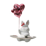 Maxbell Maxbell Nordic Rabbit Storage Tray Statue Figurines Ornament for Home Desk Decor pink