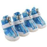 Maxbell Maxbell Dog Boots Waterproof Anti-Slip Pet Puppy Coitton Shoes Booties Blue#3