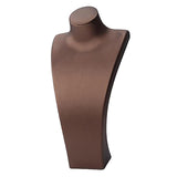 Maxbell Necklace Bust Display Stand Home Organization Shop Necklace Mannequin Holder 18.5cmx10cmx40cm Brown