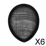 Maxbell 6xTearDrop Hat Fascinator Millinery Base Black