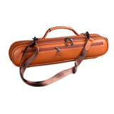 Maxbell Trave Flute Case Exterior Pocket Wear Resistant Handheld with Shoulder Strap brown