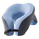 Memory Foam Travel Neck Pillow Massage Table Cradle Multipurpose Face Cradle blue