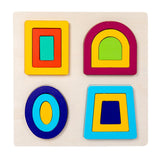 Maxbell Montessori Toy Wooden Shape Peg Puzzles Kids Valentines Gifts for 3 4 5 Kids Style D