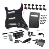 Maxbell DIY Electric Guitar Kits Portable Retro Multifunction Backplate Accesssories black A