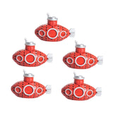 Maxbell 5 Pieces Mini Submarine Fish Tank Ornament Decorative Versatile Children Toy Red