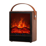 Maxbell Electric Fireplace Heater Decorative Home Decor for Desktop Living Room Home Brown