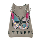 Maxbell Women Knit Bucket Bag Chic Ladies Shoulder Purse for Shopping Travel Holiday Khaki