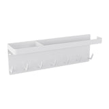 Maxbell Entryway Umbrella Stand 7 Hooks Multiuse Hanging Home Decor Key Hooks Holder White