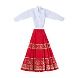 Maxbell 1/6 Scale Figure Skirt Suit Doll Clothing for 12 inch Figures Body Accessory Red