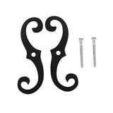 Maxbell 2Pcs Cast Iron Shutter Fasteners Decorative Clamps Metal Window Fastener Set