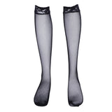 Maxbell Men's Sexy Mesh Floral Lace Trim Anti-slip Knee High Socks Adults Stockings