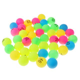 Maxbell 50 Pieces Assorted Color PP Material Table Tennis Balls 40mm Number 1 - 50 - Aladdin Shoppers