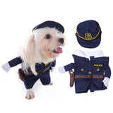 Maxbell Maxbell Cute Pet Fancy Jumpsuit Police Cosplay Costume Party Clothes with Hat S