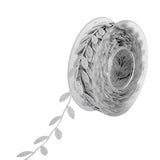 Maxbell 2pcs 15m Leaves Ribbon Trim Wreath for Wedding Wall Crafts Party Decoration