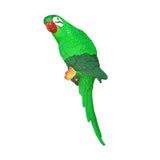Maxbell Outdoor Parrot Figurine Tree Decor Bird Sculpture for Outside Lawn Landscape Right Green