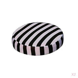 Maxbell Home Bar Stool Covers Round Chair Seat Cushions Sleeves-2 pcs Strip