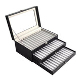 Maxbell Pen Display Box Premium Multipurpose Pen Collection Case for Shop Home Study 36 Grids Black Gray