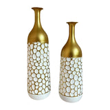2Pcs Metal Flower Vase Faux Flower Arrangement Elegant Home Centerpiece Vase B