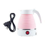 Maxbell Travel Folding Electric Kettle Fast Boiling Camping 600ml Electric Tea Maker Pink