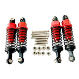 Maxbell 4x Hydraulic Shock Absorbers for RC Car Spare Parts Dampers Set for MN82 C14 Red