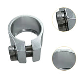 Maxbell Bicycle Seat Tube Clamp Lightweight Easy Installation 30.5 mm Tightener Clip Silver
