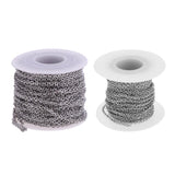 Maxbell 2 Roll Stainless Steel Cable Chain DIY Jewelry Necklace Bracelet Findings