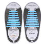 Maxbell 16 Pieces Silicone Elastic Shoelaces No Tie Shoe Laces Running NEW Blue - Aladdin Shoppers
