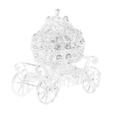 Maxbell Pumpkin Carriage Ornament Decorative Enamel Jewelry Box for Porch Decoration Silver