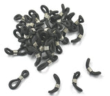 Maxbell 4x25 Pcs Eyeglasses Chain Holder Ends Black