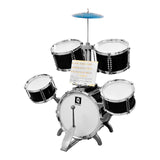 Maxbell Kids Drum Set Compact Musical Instruments Toy for Concert Birthday Gift Kids Black