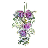 Maxbell Front Door Teardrop Wreath Spring Teardrop Swag Wreath for Window Bedroom