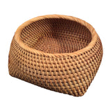 Maxbell Round Rattan Fruits Bread Baskets Wicker Basket Tray for Dining Room Kitchen L