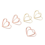 Maxbell 5 Pieces Colorful Metal Heart Shape Paper Clips Office Bookmarks Stationery - Aladdin Shoppers