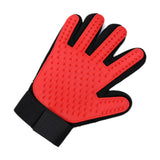 Maxbell Dog Grooming Glove Right Hand Reusable Massage Mitt for Washing Cat Cleaning Red