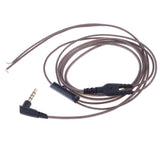 Maxbell 2x3.5mm DIY Earphone Audio Cable with Mic Repair Headphone Wire Semi Clear