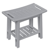 Maxbell Shower Bench Stool Gift Home Bath Chair for Yoga Room Corridors Shaving Legs Gray
