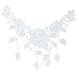 Maxbell 2Pcs Vintage Flower Lace Applique Neck Collar Fabric Sewing Craft Trims DIY