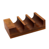 Maxbell Wood Sushi Tacos Holder Decor Display Stand for Food Themed Party Restaurant Deep Brown