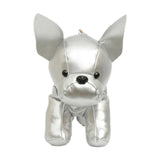 Maxbell Puppy Doll Shoulder Bag PU Leather Pouch for Shopping Autumn Valentines Gift Silver