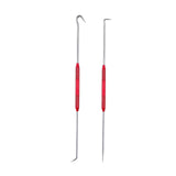 Maxbell 2x Car Oil Seal Hook Multi Use Seal Remover Tool for Vehicle Trucks Workshop Red Silver